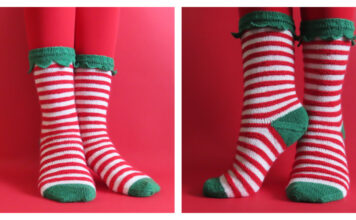 Elf Socks Free Knitting Pattern