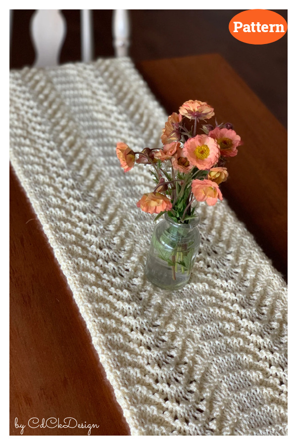 Farmhouse Lacey Table Runner Knitting Pattern