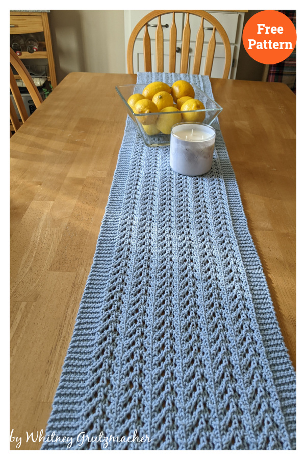 Gull Lace Table Runner Free Knitting Pattern