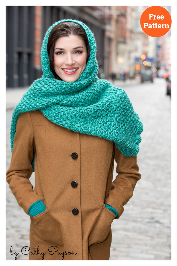 Honeycomb Wrap Free Knitting Pattern 