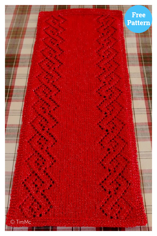 Lace Braid Table Runner Free Knitting Pattern