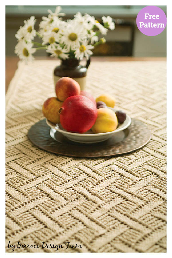 Montague Table Runner Free Knitting Pattern