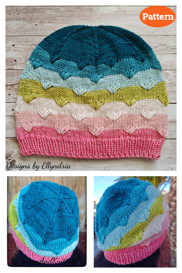 Mount Floral Hat Knitting Pattern