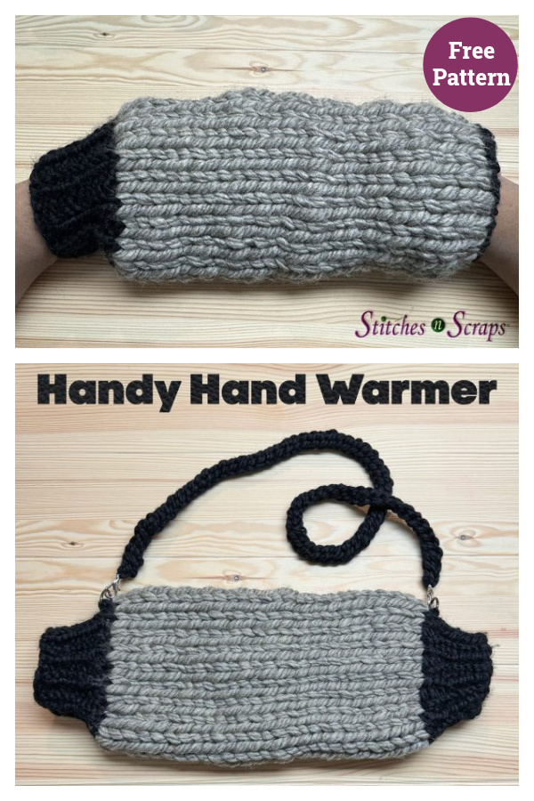 Muff Hand Warmer Free Knitting Pattern