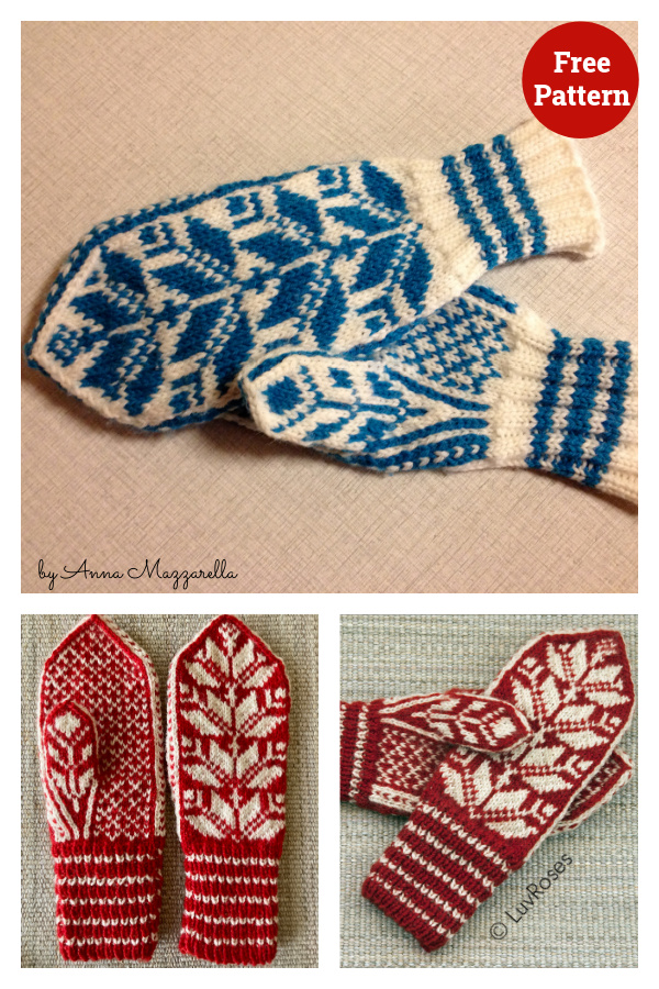 Norwegian Mittens for Mimi Free Knitting Pattern