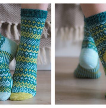 Popinjay Socks Free Knitting Pattern