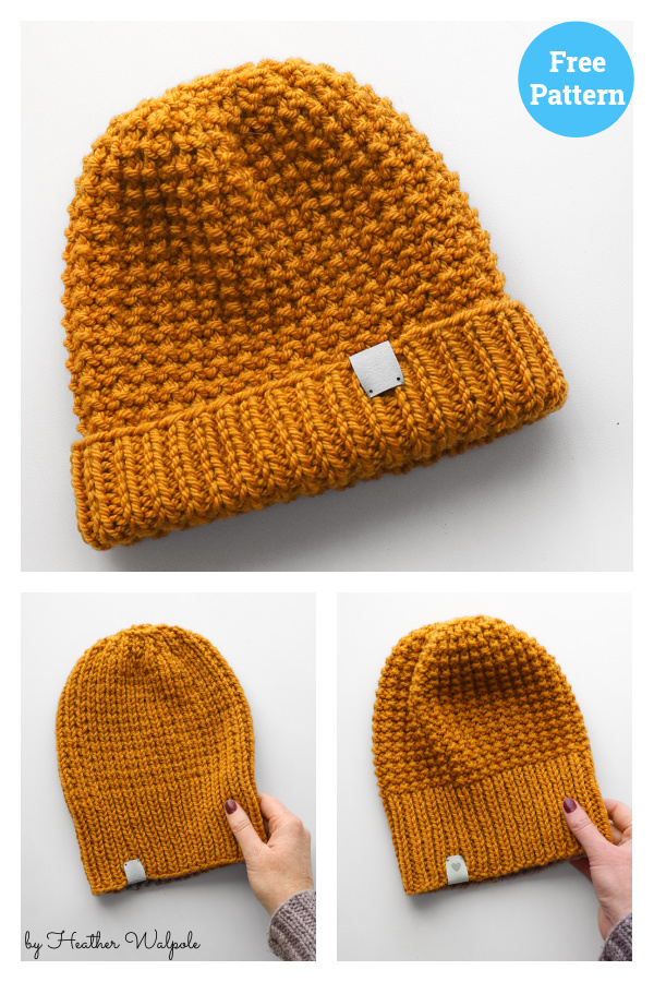 Roxana Reversible Beanie Free Knitting Pattern