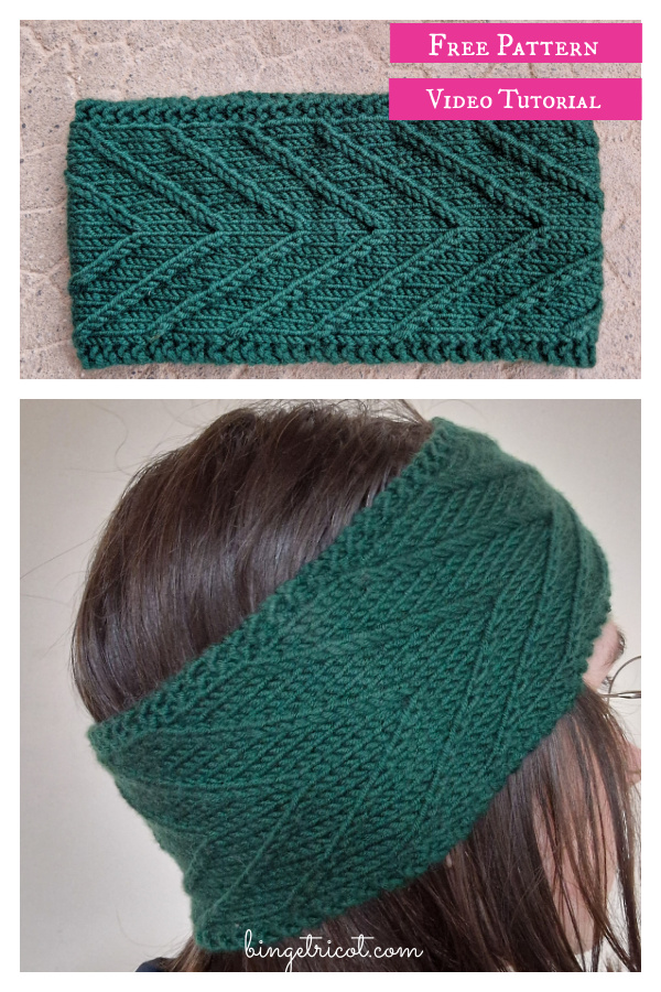 Sapin Headband Free Knitting Pattern and Video Tutorial