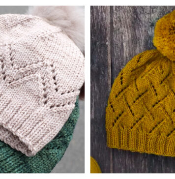 Simple Lace Hat Free Knitting Patterns