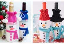 Snowman Bottle Covers Knitting Patterns