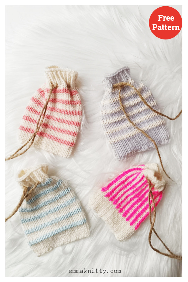 Tiny Pouches Free Knitting Pattern