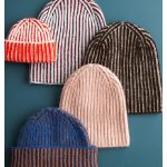 Two-Color Brioche Hat Free Knitting Pattern