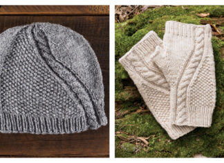 Urban Aran Hat and Mitts Set Free Knitting Pattern