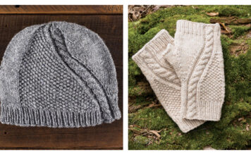 Urban Aran Hat and Mitts Set Free Knitting Pattern