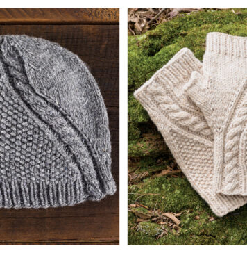 Urban Aran Hat and Mitts Set Free Knitting Pattern