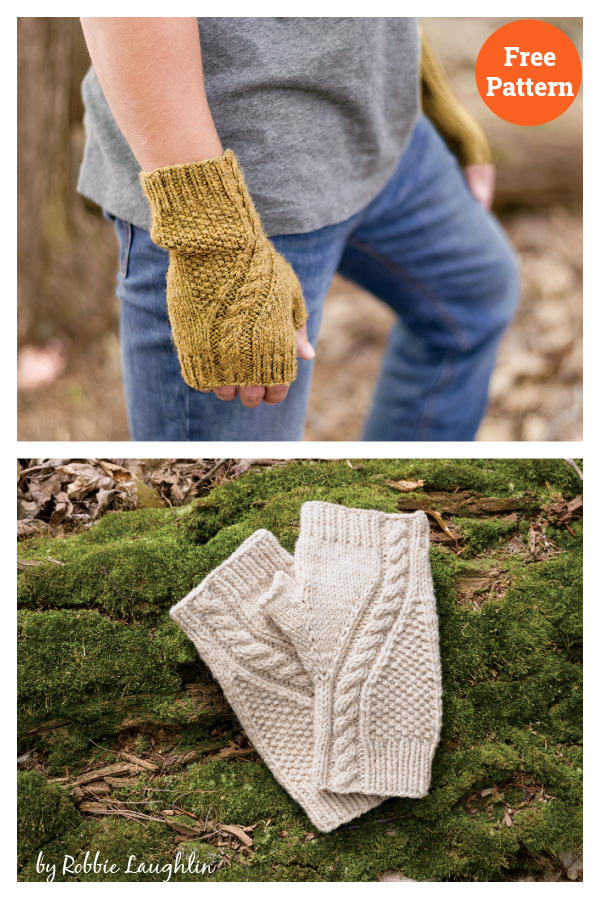 Urban Aran Mitts Free Knitting Pattern