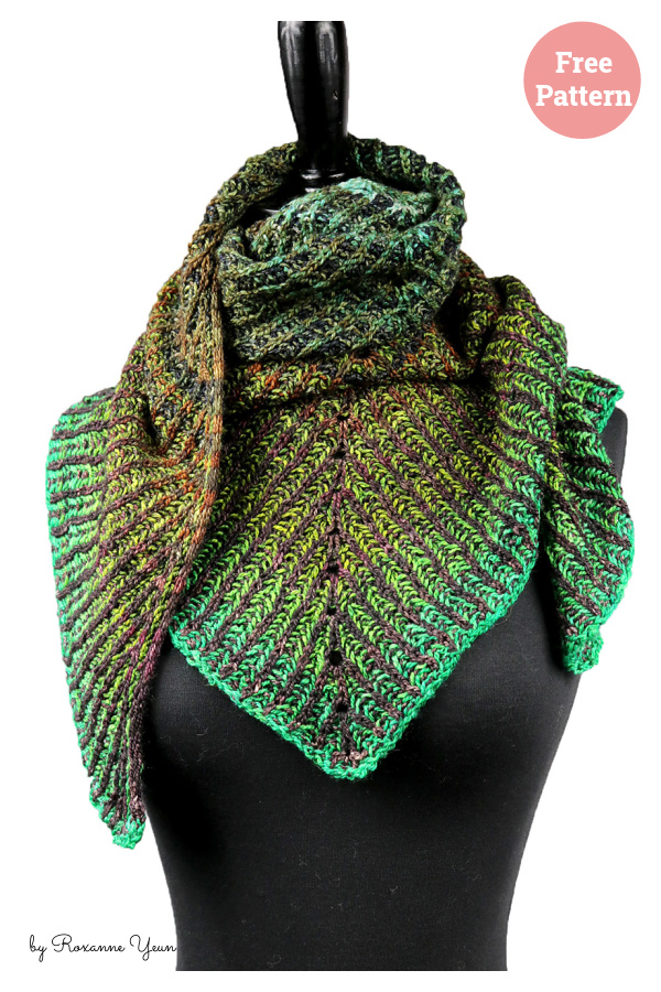 Wrapped in Brioche Shawl Free Knitting Pattern