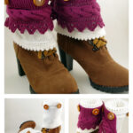 2-in-1 Boot Cuffs with Buttons and Lace Free Knitting Pattern