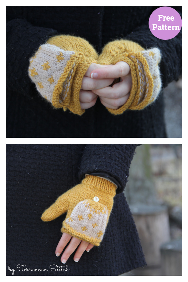 Caph Mittens Free Knitting Pattern