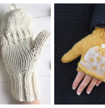 Flip Top Mittens Knitting Patterns