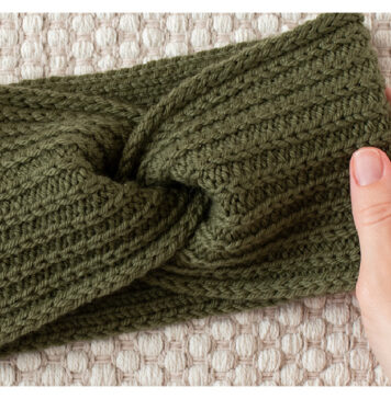 Green Stems Headband Free Knitting Pattern