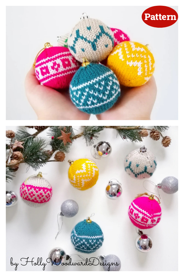 Holly Jolly Baubles Knitting Pattern