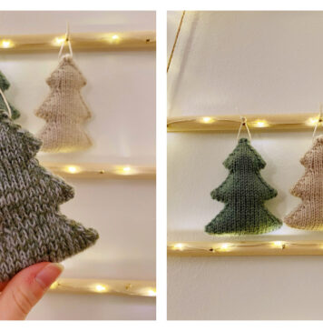 Merry Mini Tree Free Knitting Pattern