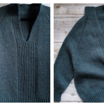 Turtle Dove V-neck Pullover Free Knitting Pattern