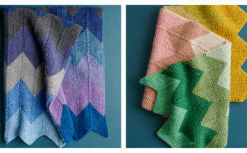 Vintage Chevron Blanket Free Knitting Pattern