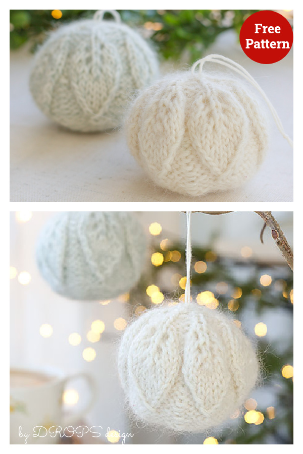 Winter Whisper Baubles Free Knitting Pattern