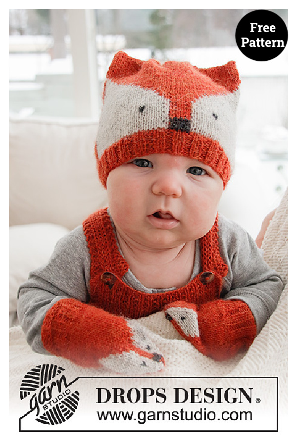 Baby Fox Hat Free Knitting Pattern