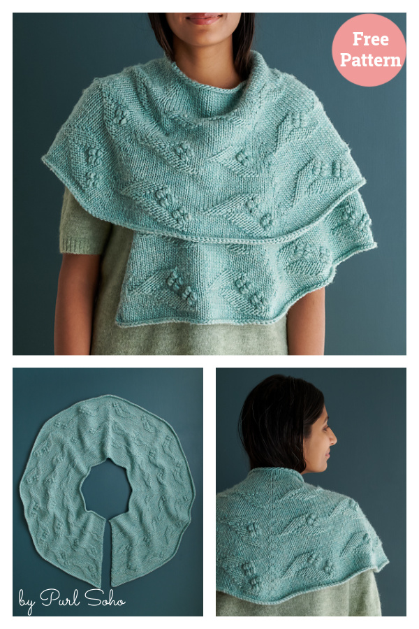 Blossoming Wrap Free Knitting Pattern 