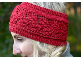 Falling Leaves Headband Free Knitting Pattern