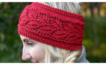 Falling Leaves Headband Free Knitting Pattern