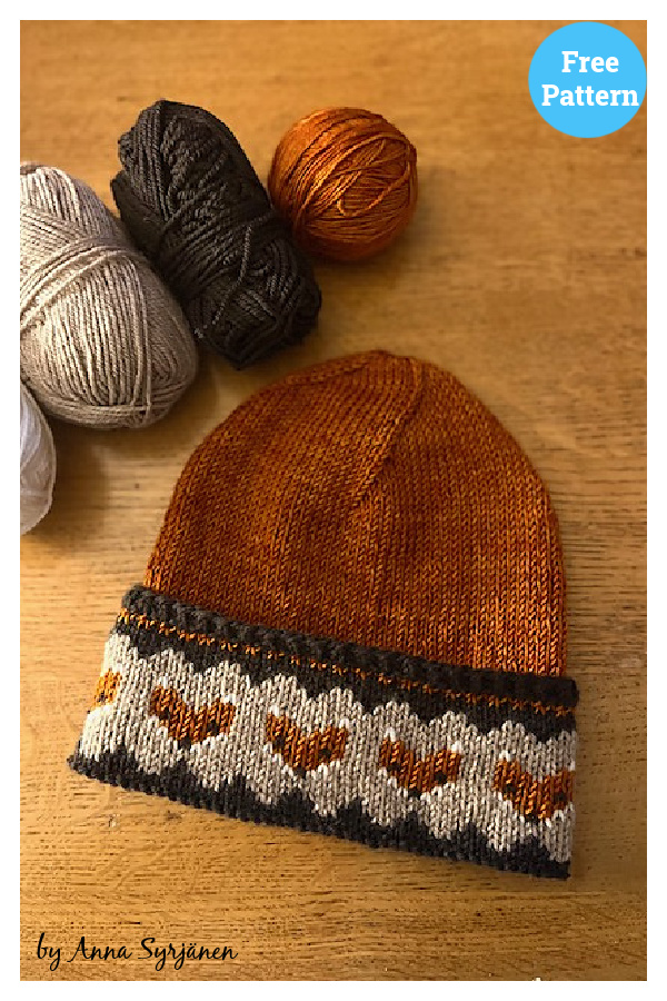 Fox Beanie Free Knitting Pattern