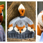 Fox Beanie Hat Knitting Patterns