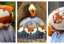 Fox Beanie Hat Knitting Patterns