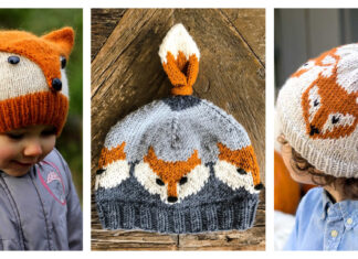 Fox Beanie Hat Knitting Patterns