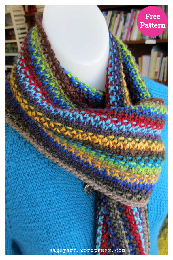 Linen Stitch Scarf Free Knitting Pattern