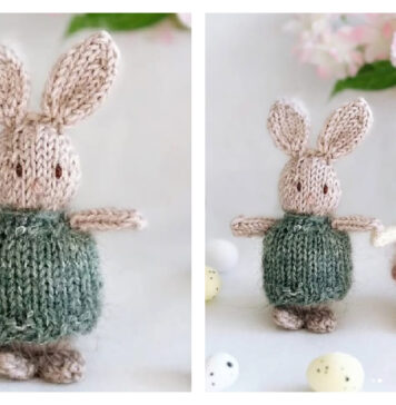 Mini Bunny Free Knitting Pattern