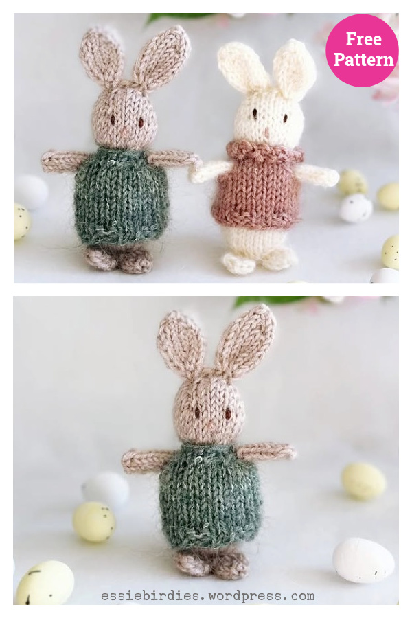 Mini Bunny Free Knitting Pattern