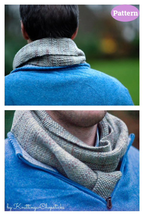 Reversible Men's Scarf Knitting Pattern