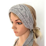 Self Tie Cable Headband Knitting Pattern