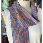 Skinny Linny Linen Stitch Scarf Free Knitting Pattern