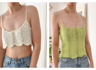 Summer Lace Wavy Cami Free Knitting Pattern and Video Tutorial