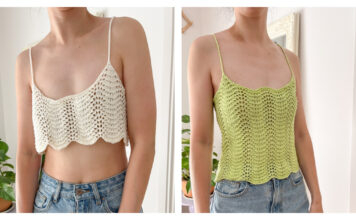 Summer Lace Wavy Cami Free Knitting Pattern and Video Tutorial