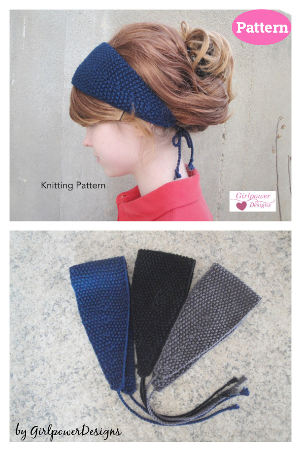 Tie Back Headband Knitting Pattern