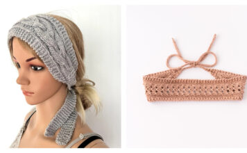 Tie Back Headband Knitting Patterns