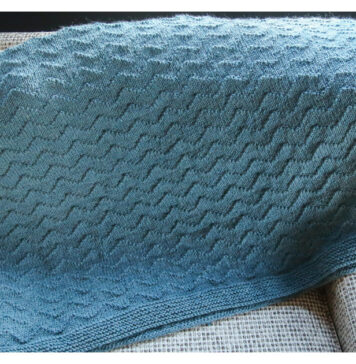 Waves Blanket Free Knitting Pattern