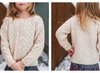 Youth Damask Cardigan Free Knitting Pattern